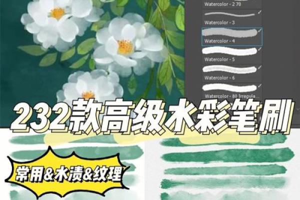 古风水彩笔刷 PS古风水彩笔刷