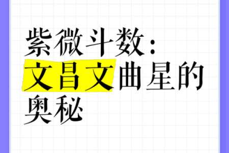 紫薇斗数文曲属性
