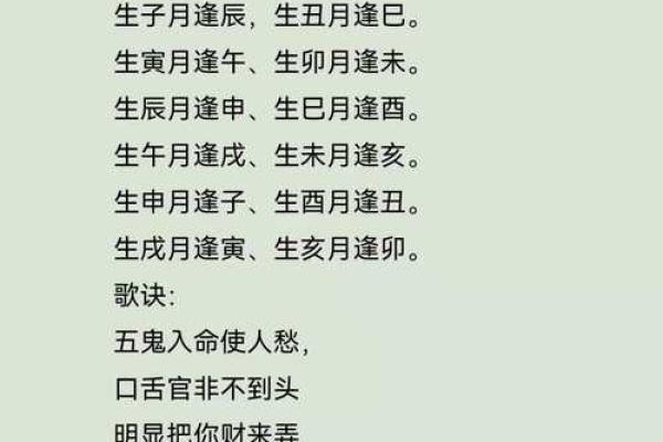 八字命理必背口诀（下）