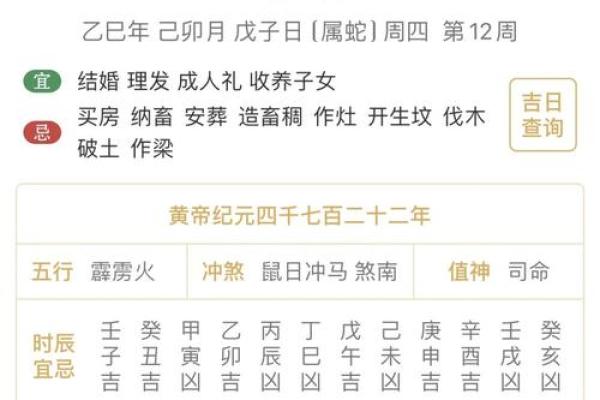 老黄历吉凶预兆