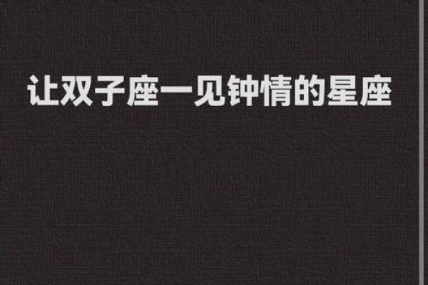 双子和哪个星座能一见钟情的