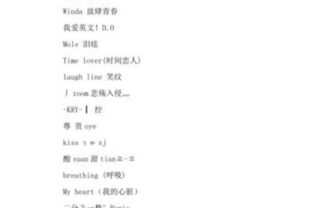 英语女孩qq名字大全