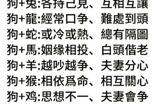 生肖配对：属狗的和什么属相最配