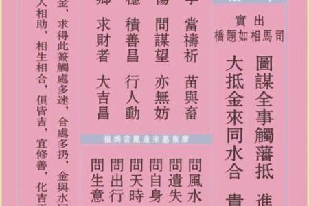 妈祖灵签60解签