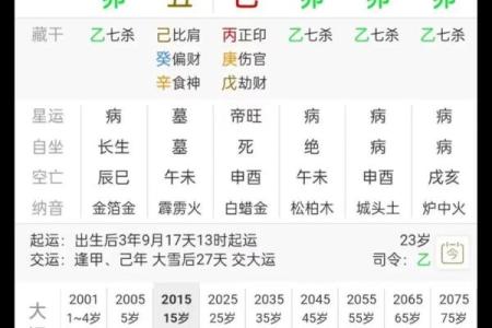 起八字四柱  四柱八字查询表