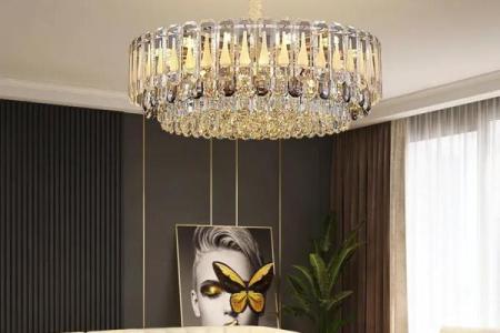 风水客厅装什么灯最旺财水晶吊灯吗