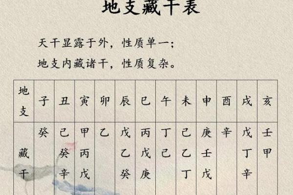 四柱八字中地支藏干如何运用