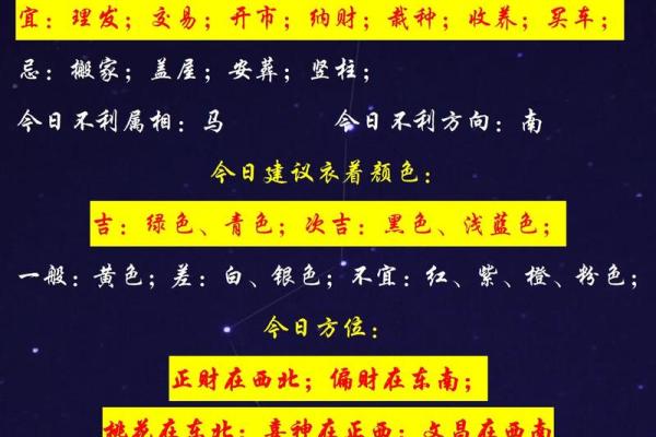 每日黄历运势
