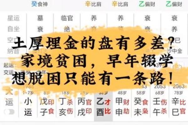 八字金土多