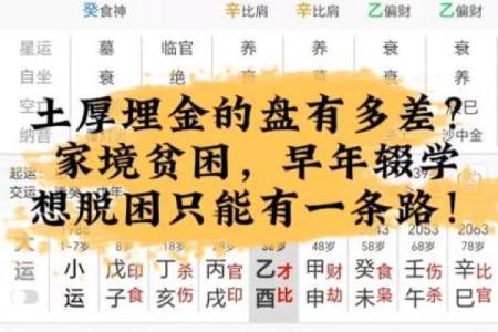 八字金土多