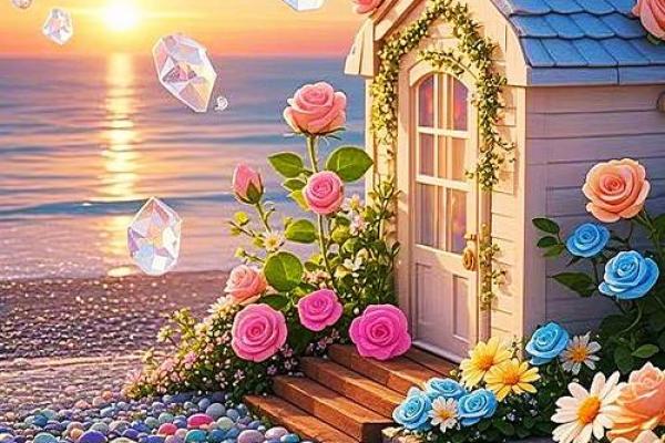 浪漫花房子风水壁纸