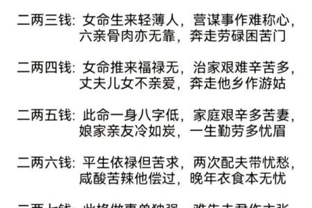 袁天罡男女称骨算命：四两五钱命运详解