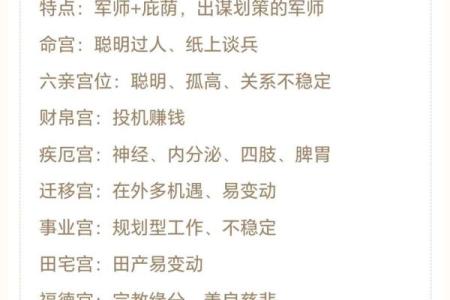 天机紫薇斗数长相