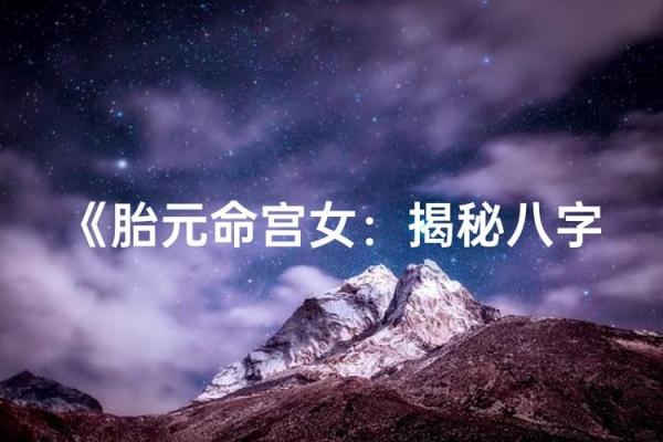 胎元八字