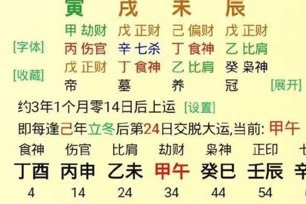 生辰八字测一生运势图