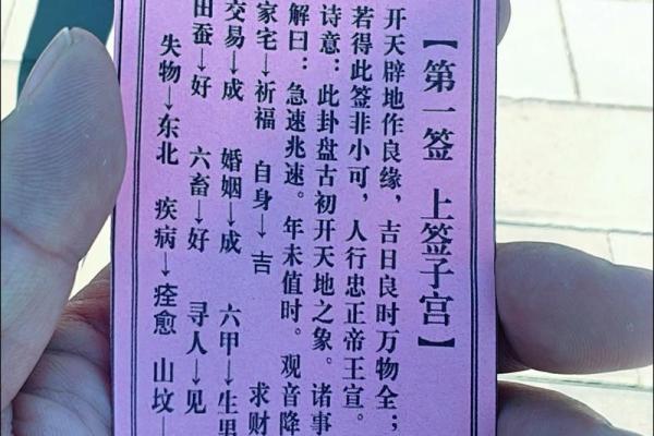 观音灵鉴二签解签