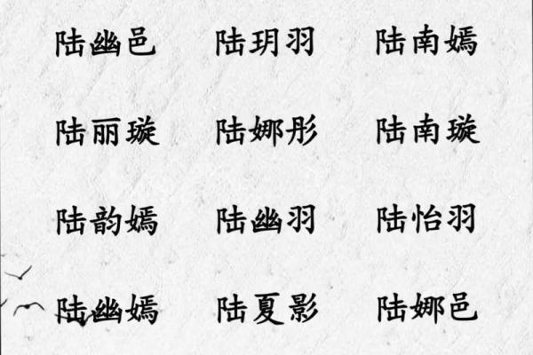 陆姓女孩名字大全-陆姓女孩起名字大全-陆姓名字大全姓名