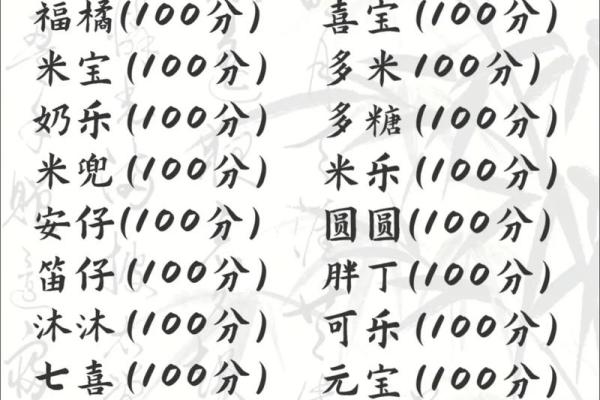 生辰八字起小名