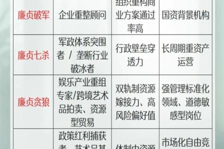 廉贞星坐守官禄宫紫微斗数大成